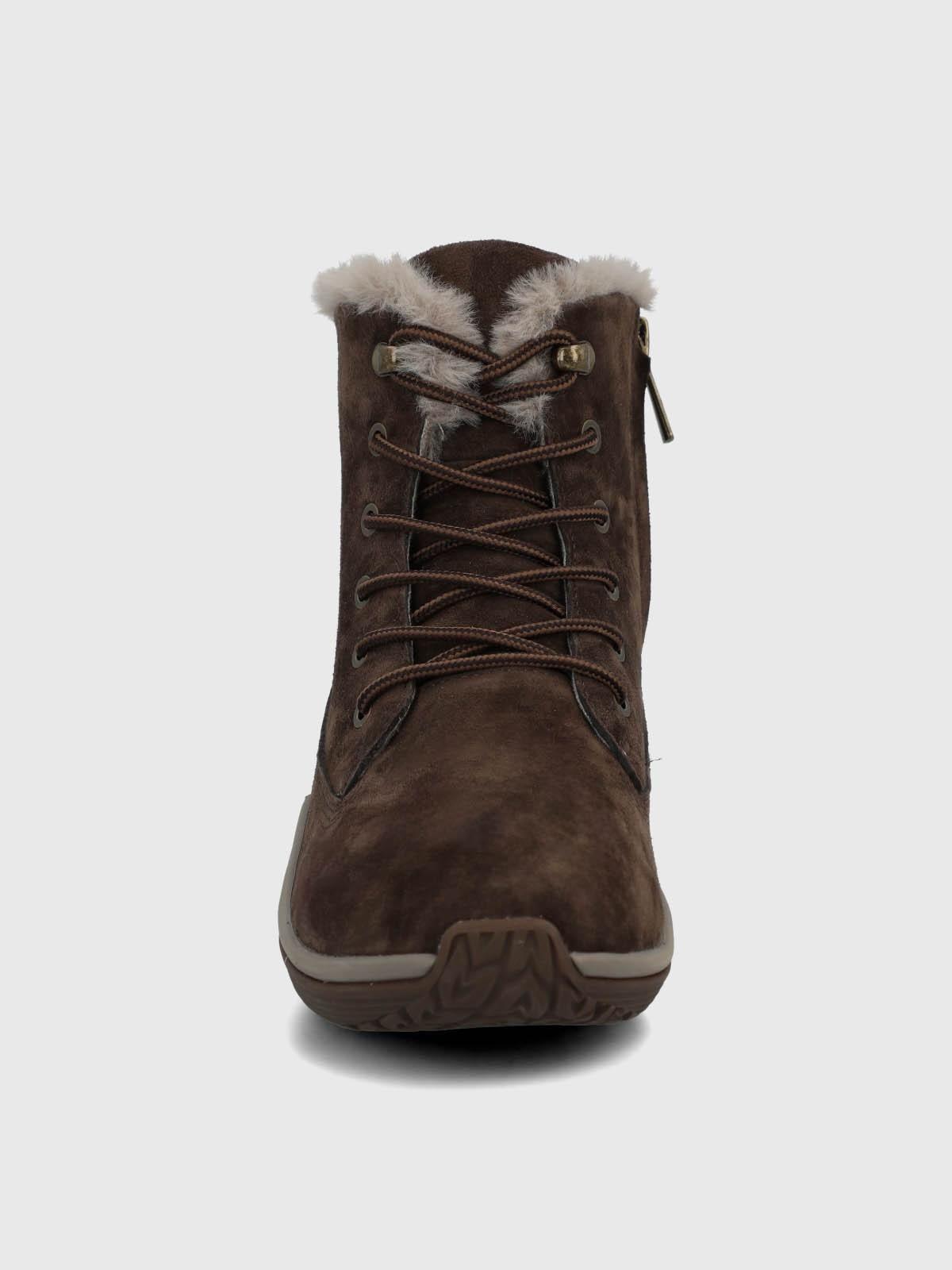 Botin Cuero Mujer Short Madras Café-3