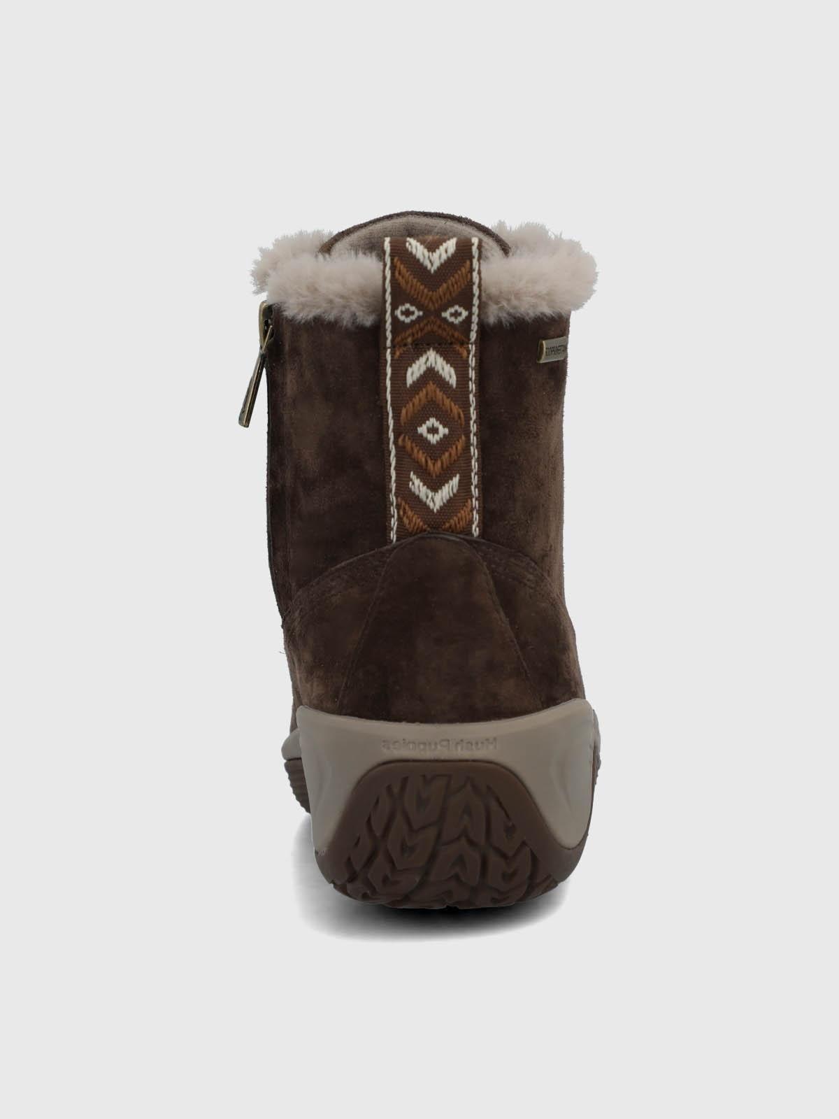 Botin Cuero Mujer Short Madras Café-6