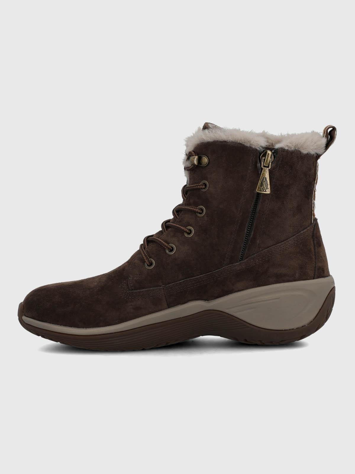 Botin Cuero Mujer Short Madras Café-4