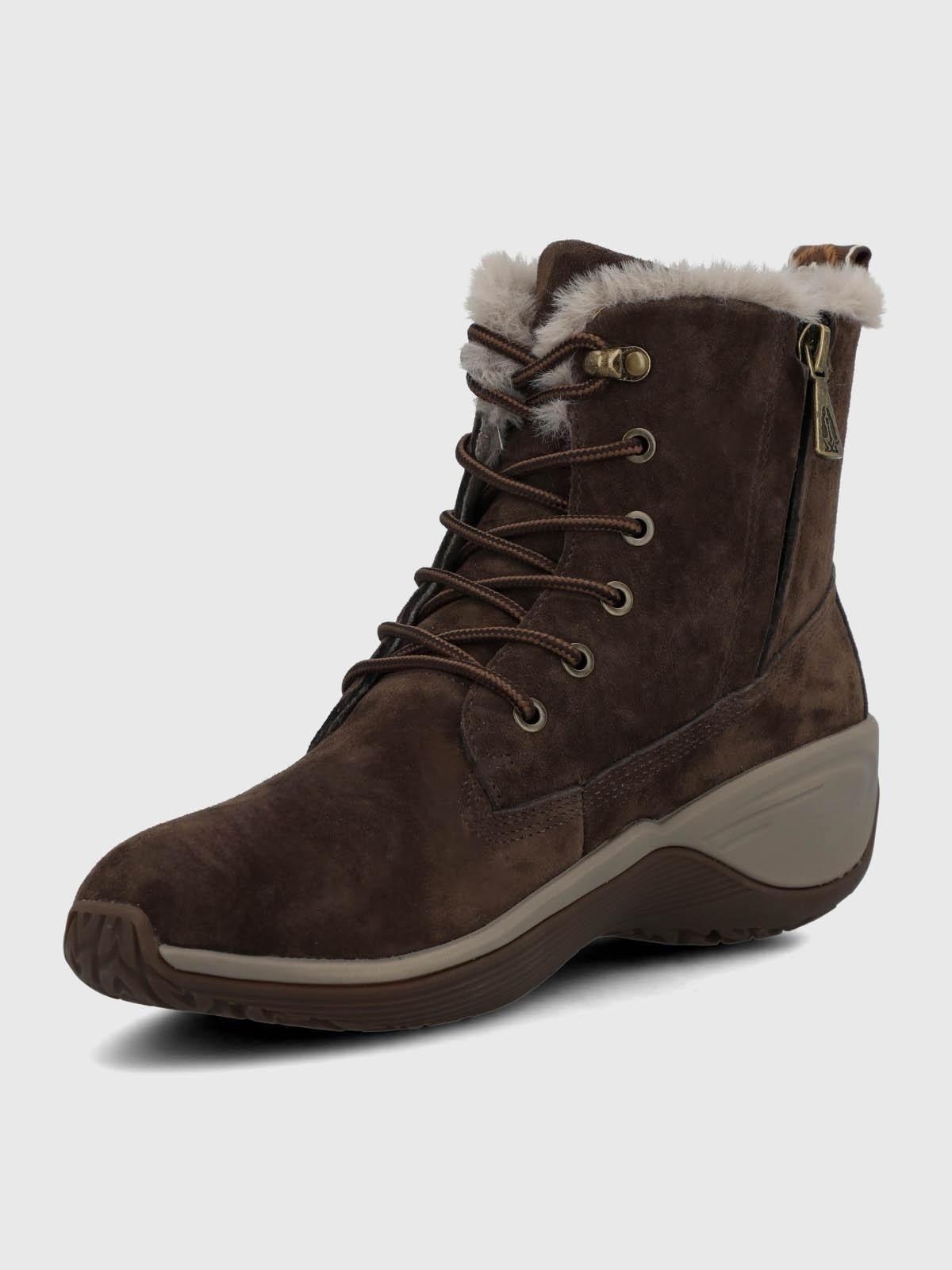 Botin Cuero Mujer Short Madras Café-5