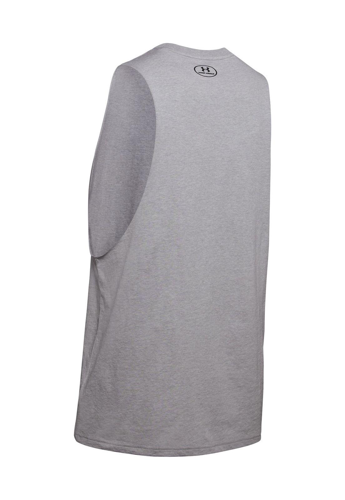 Polera sin mangas UA Leftchest hombre GRIS-1