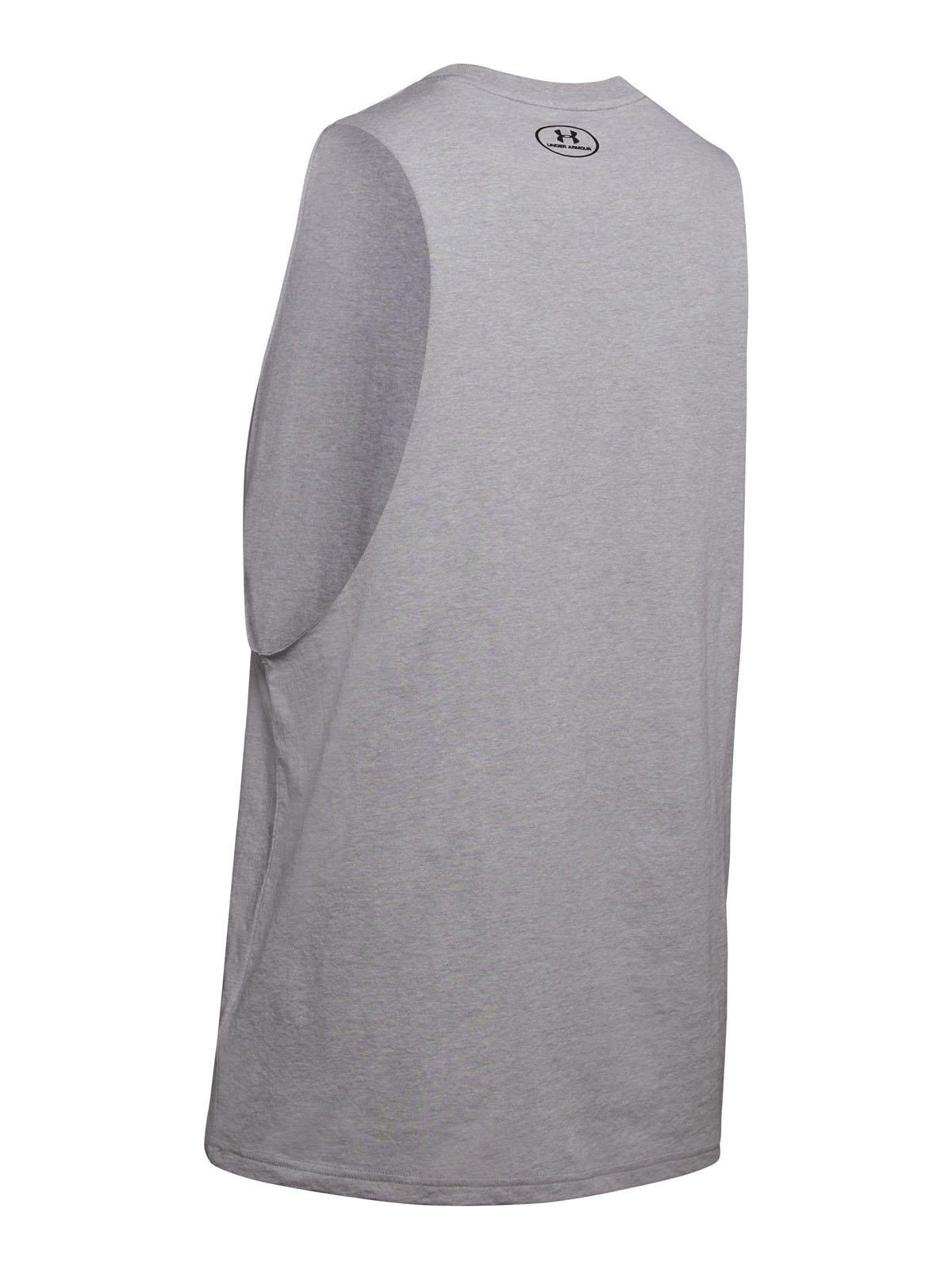 Polera sin mangas UA Leftchest hombre GRIS-1