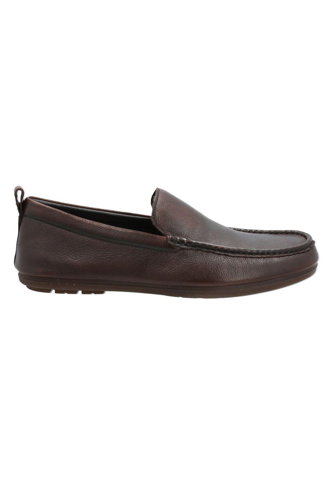 Mocasín Cuero Hombre Caiti Café-0