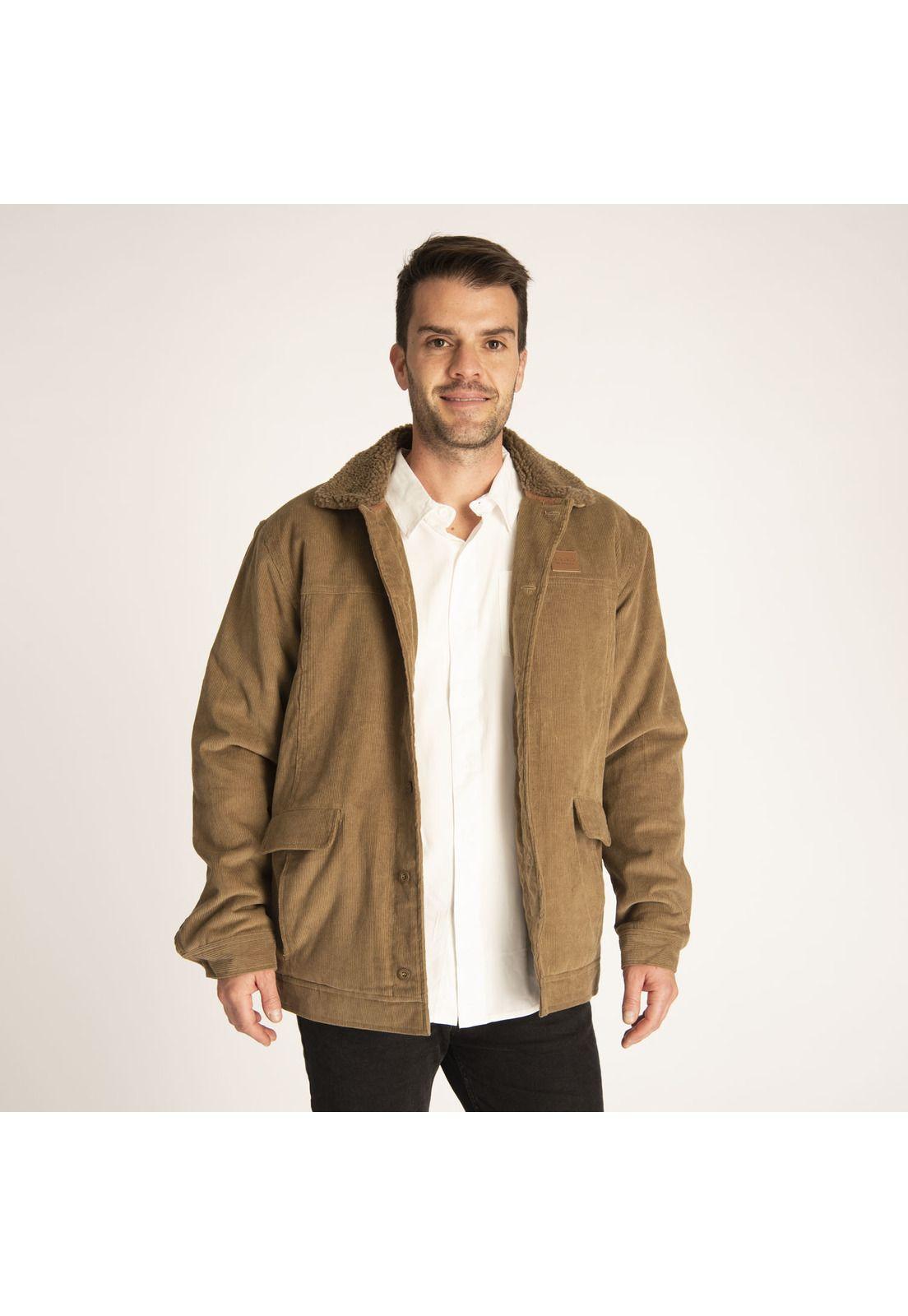 Chaqueta Hombre Sherpa Jacket Beige Oscuro-1