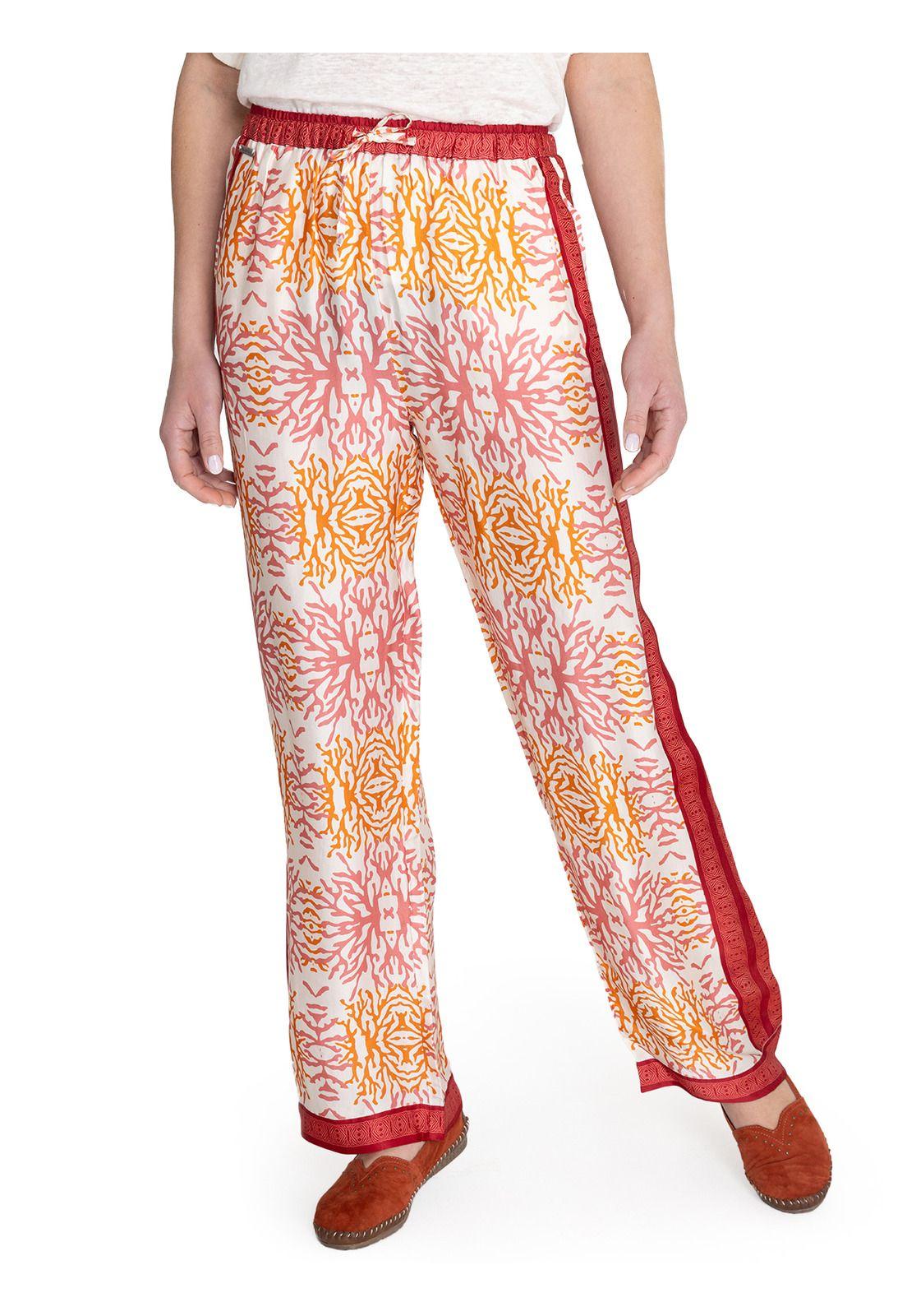 Pantalón Rayón Naranja Paloma Mujer -4
