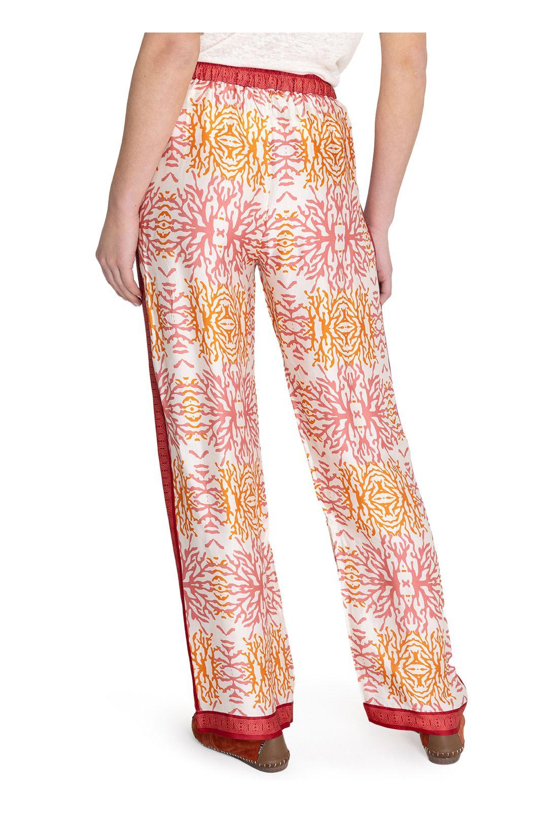 Pantalón Rayón Naranja Paloma Mujer -6