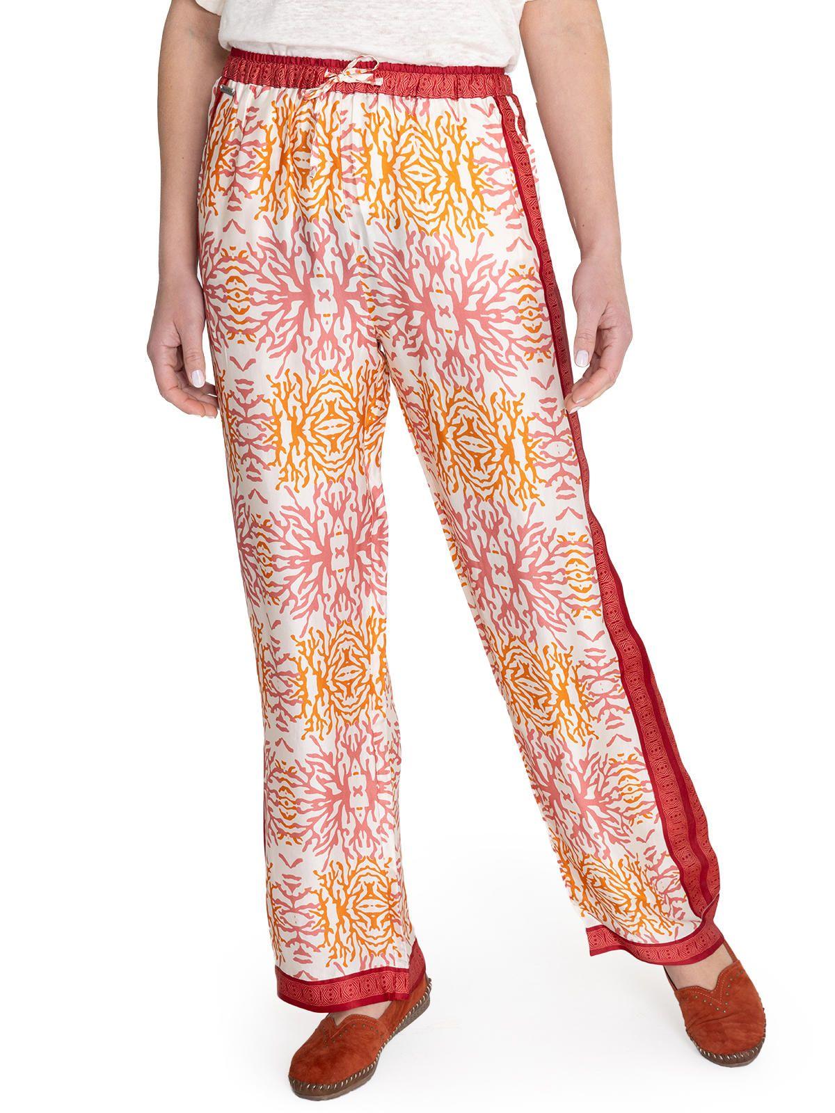 Pantalón Rayón Naranja Paloma Mujer -4