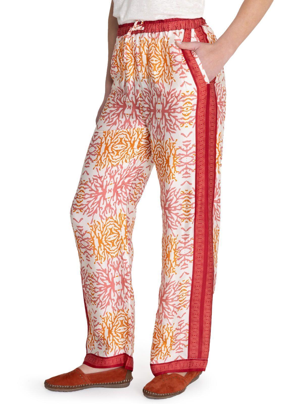 Pantalón Rayón Naranja Paloma Mujer -5