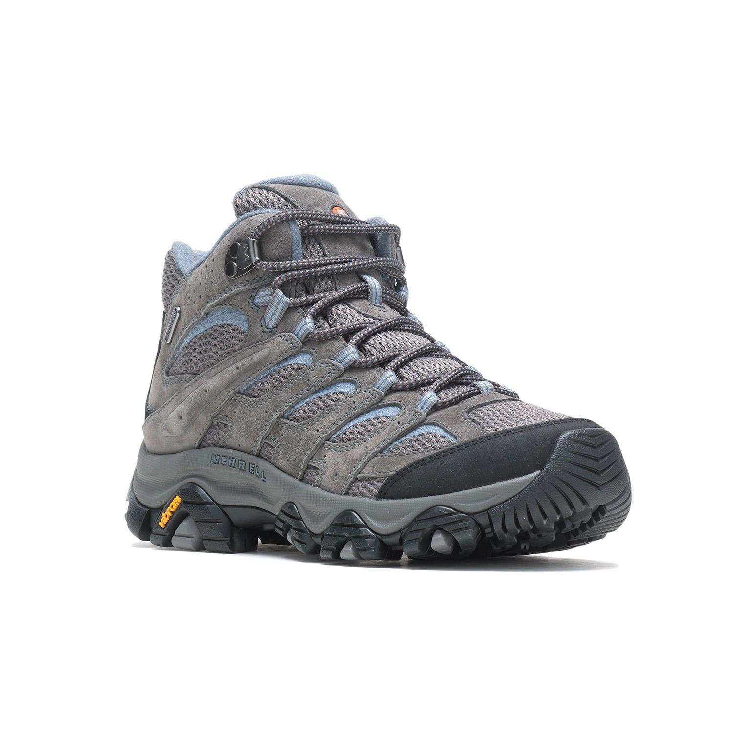 Botin Cuero Mujer Moab 3 Mid Waterproof Gris-3