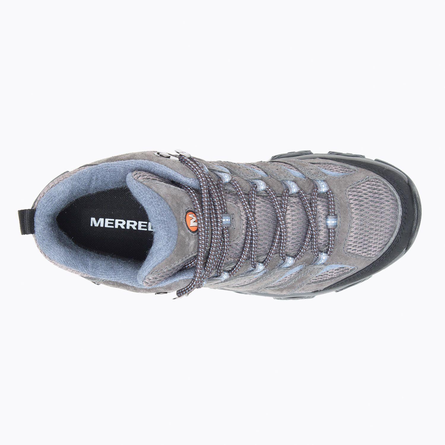 Botin Cuero Mujer Moab 3 Mid Waterproof Gris-4