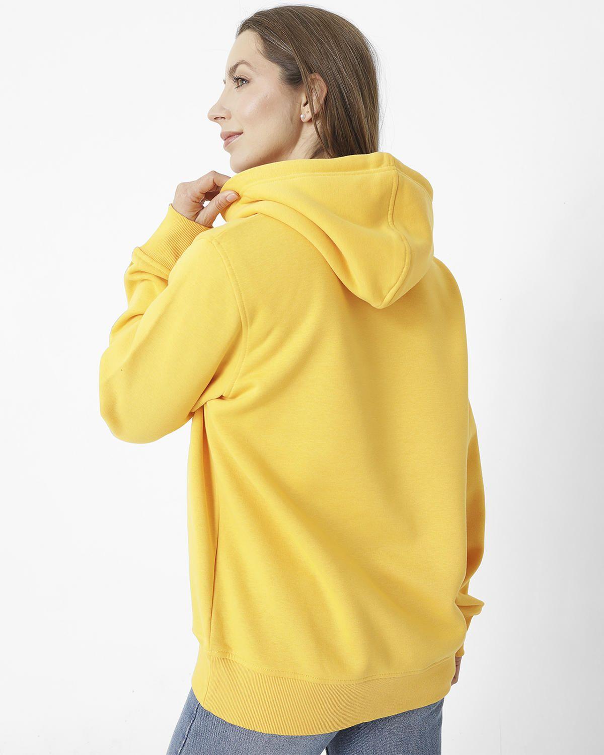 Polerón Fleece Logo Pull Amarillo Unisex-5