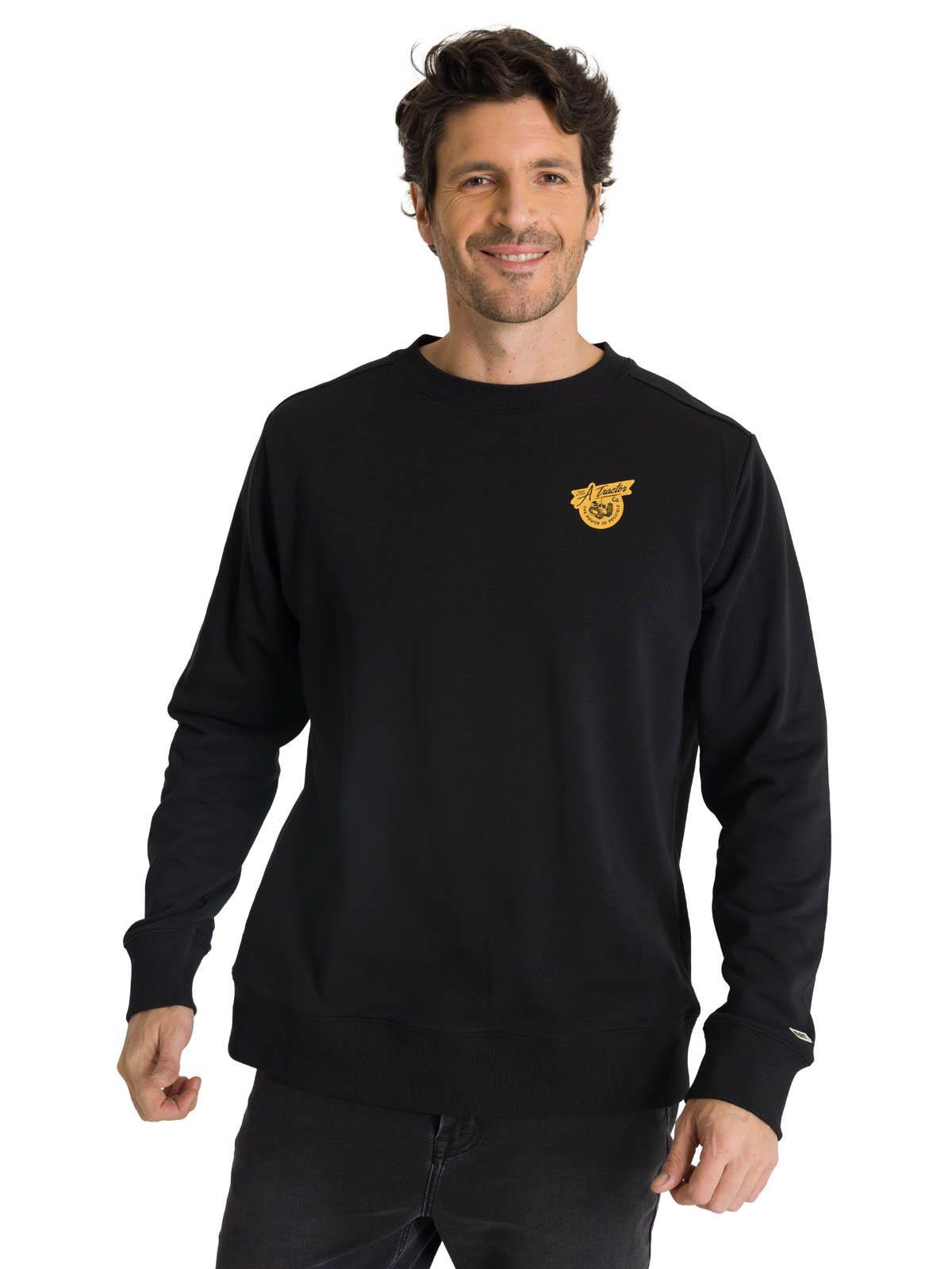 Polerón Crewneck Hombre Diseño French Terry Negro-0