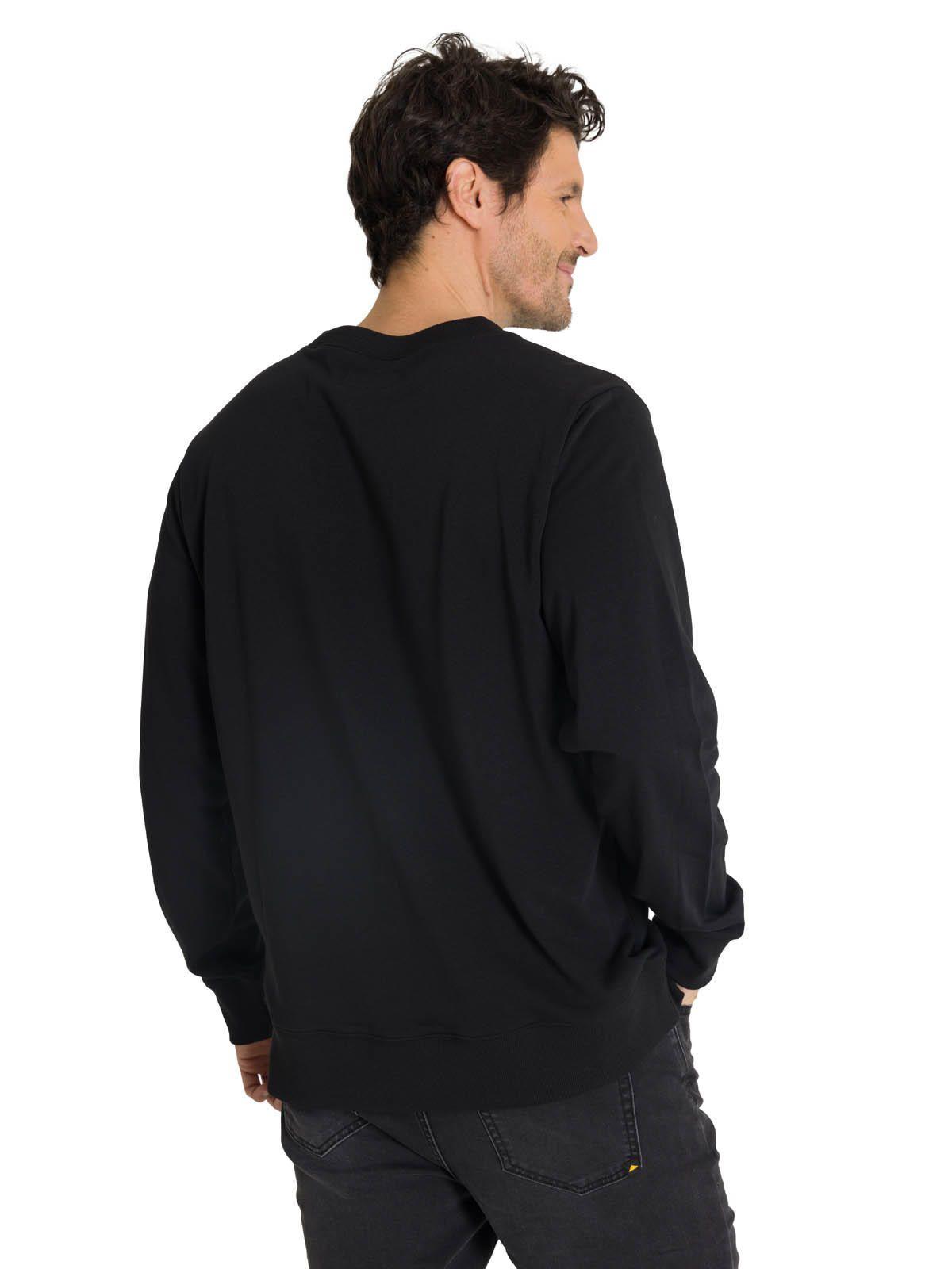 Polerón Crewneck Hombre Diseño French Terry Negro-3
