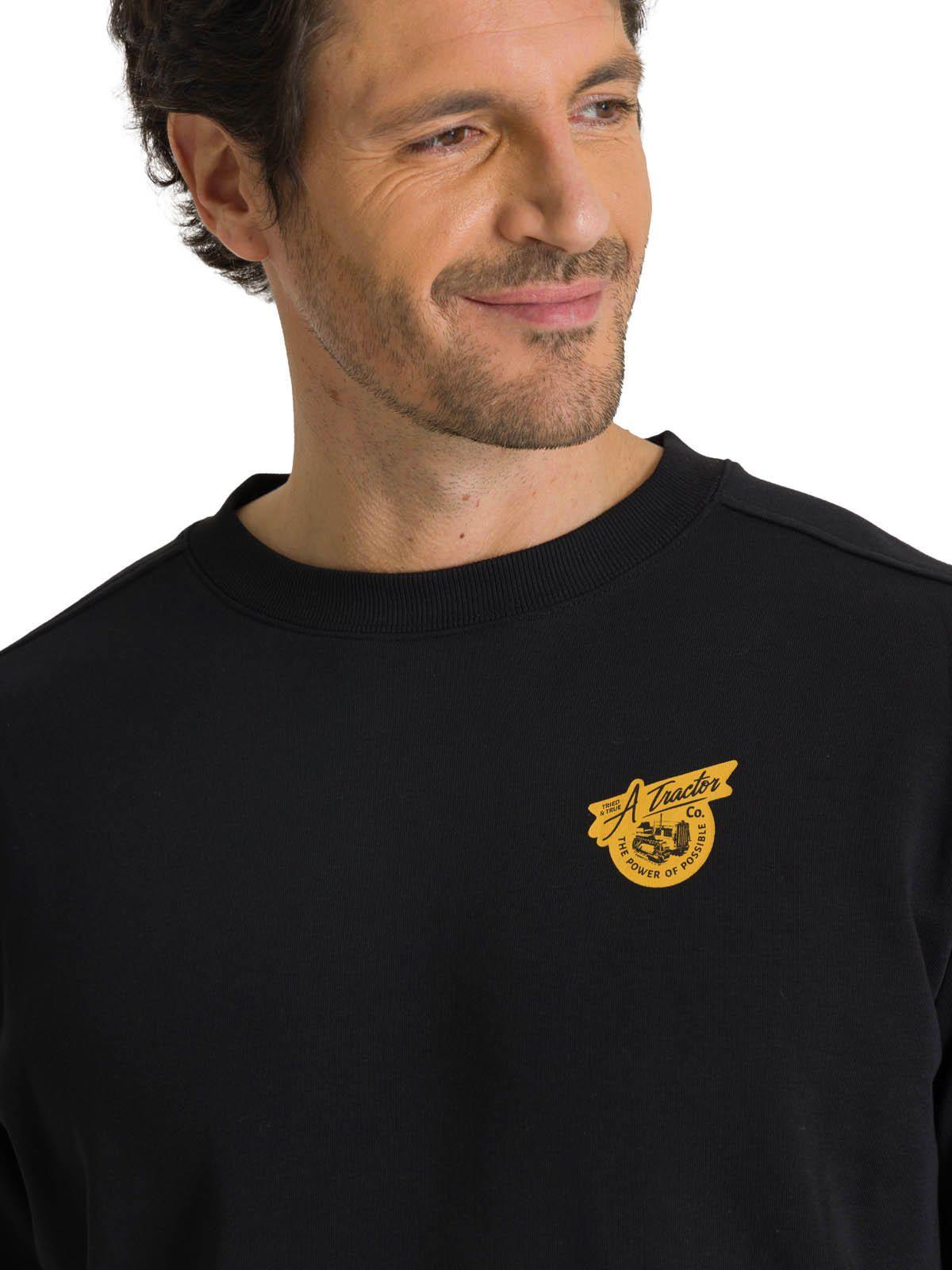 Polerón Crewneck Hombre Diseño French Terry Negro-4