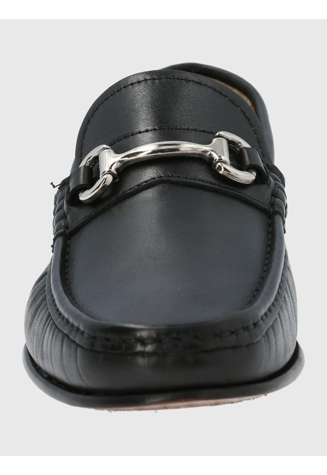 Mocasín Cuero Hombre Spello Negro-3