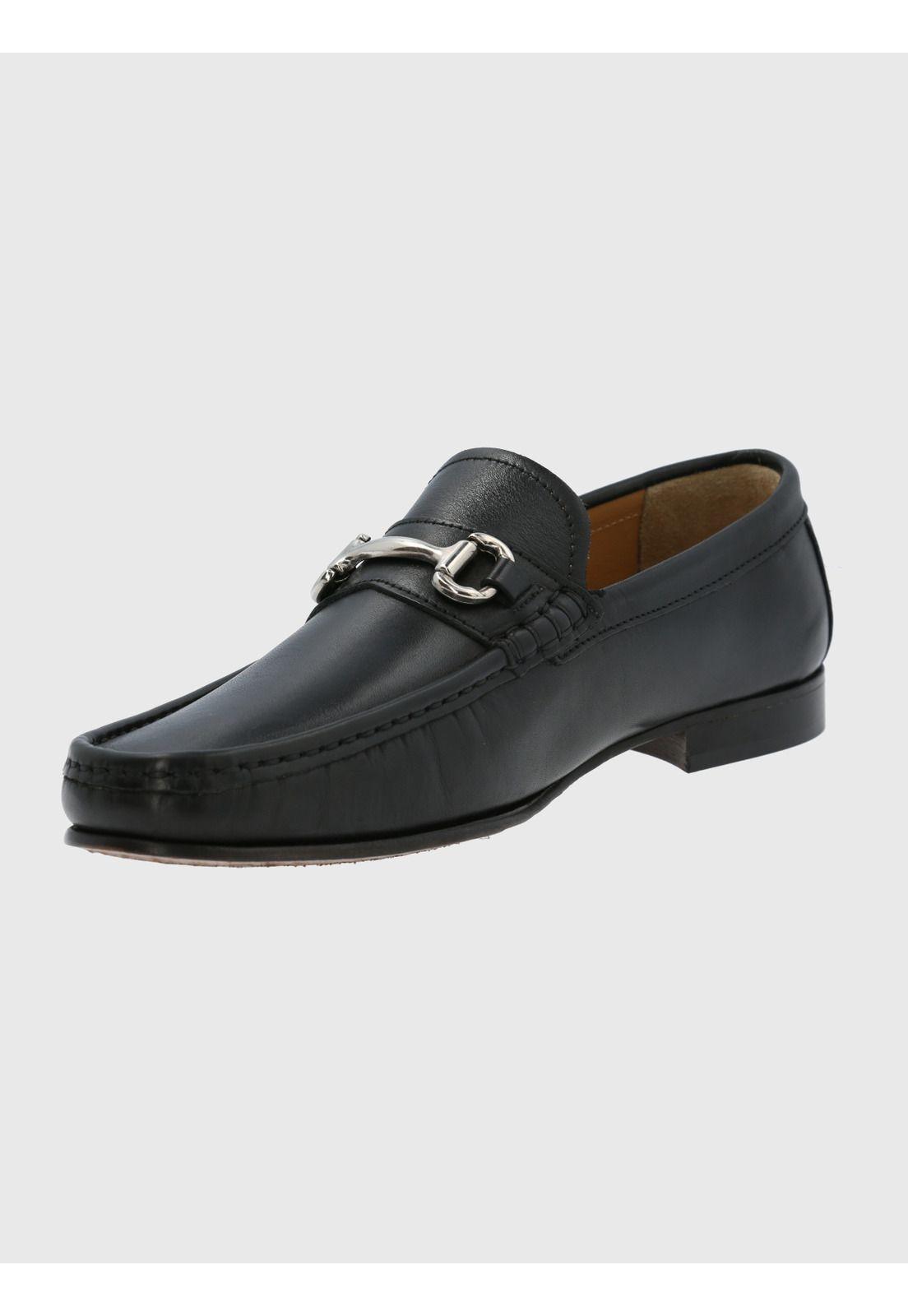 Mocasín Cuero Hombre Spello Negro-4