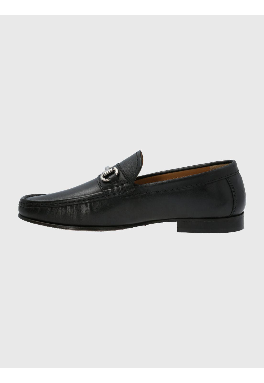 Mocasín Cuero Hombre Spello Negro-5