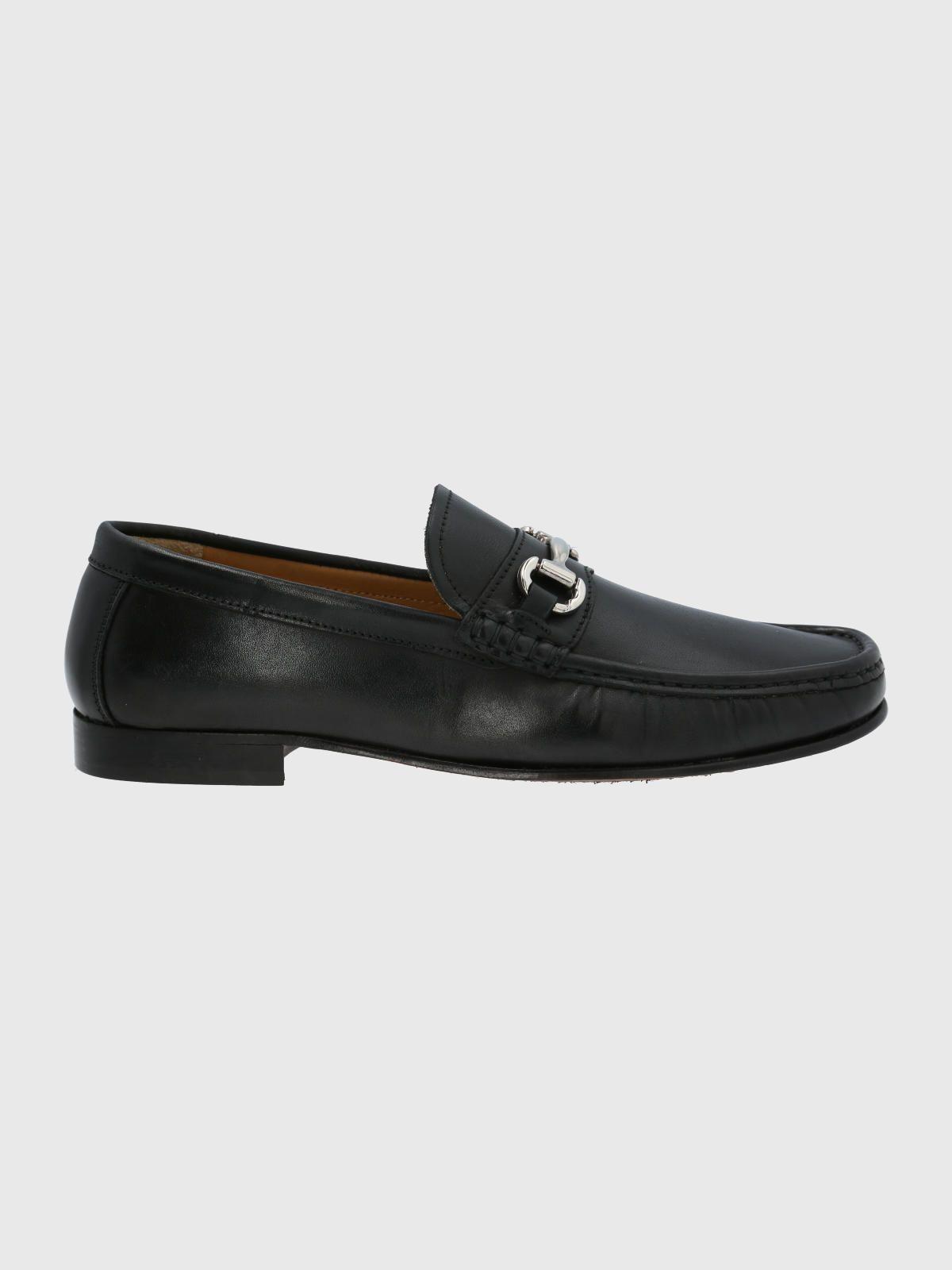 Mocasín Cuero Hombre Spello Negro-1
