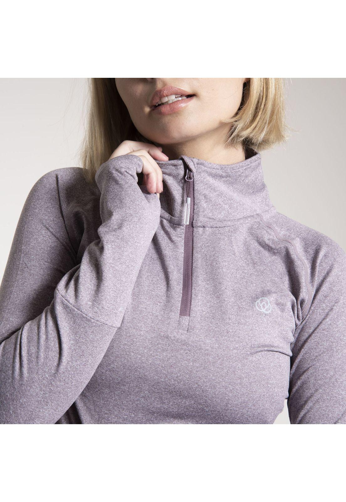 Polera M/L Mujer 1/2 Zip Warmer Uva-3
