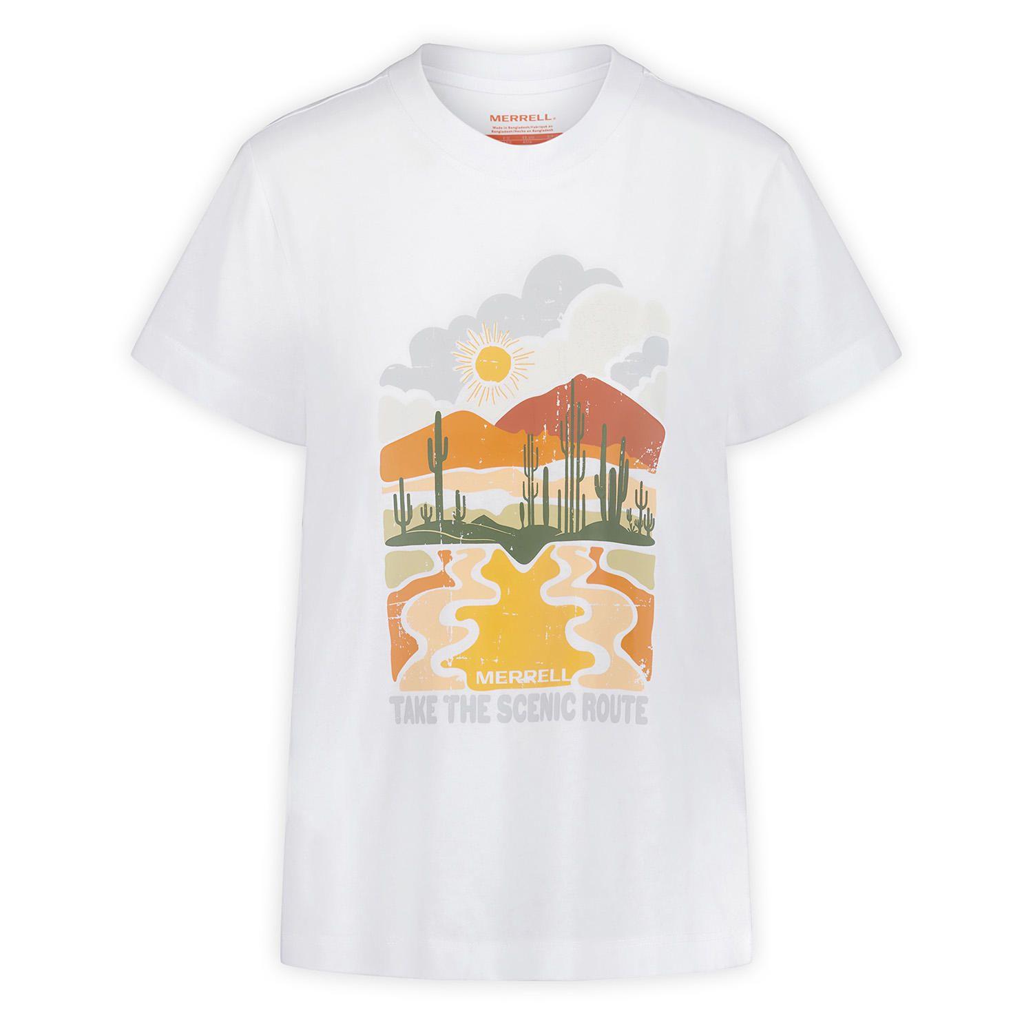 Polera M/C Mujer Scenic Route Blanco-0
