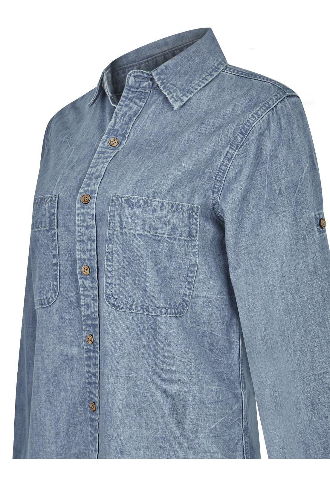 Blusa Algodón Orgánico Celeste Grema Mujer -3