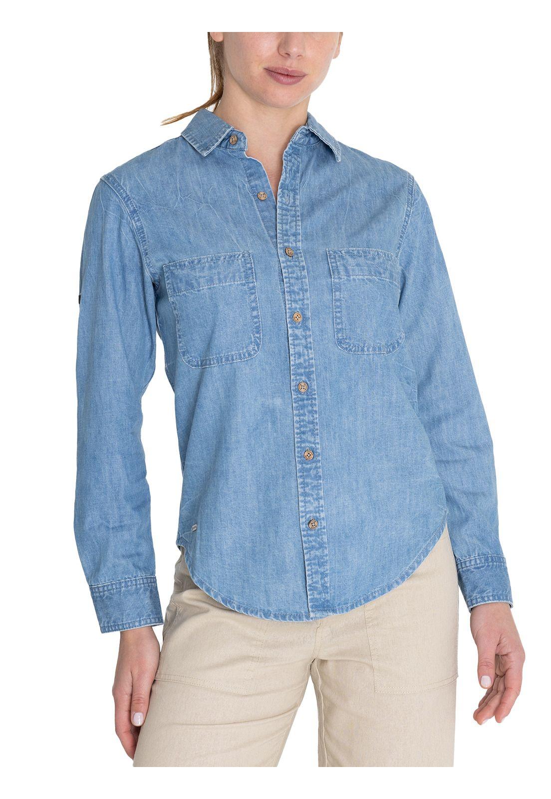 Blusa Algodón Orgánico Celeste Grema Mujer -5