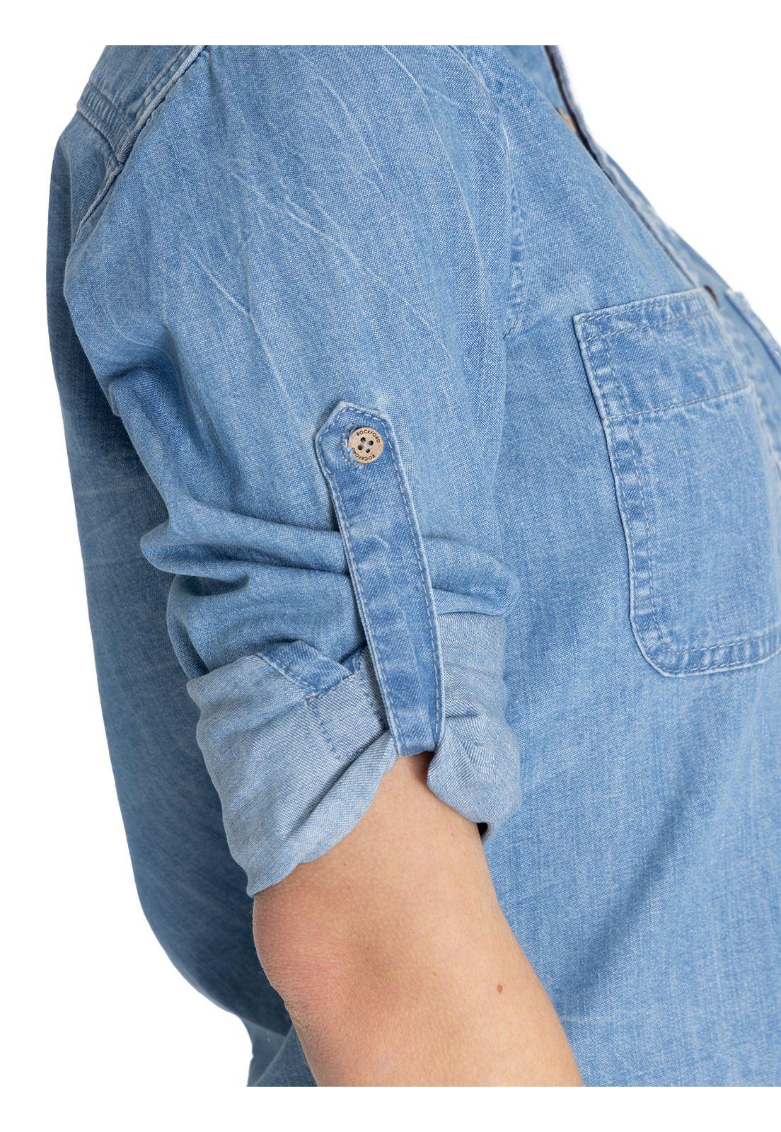 Blusa Algodón Orgánico Celeste Grema Mujer -7