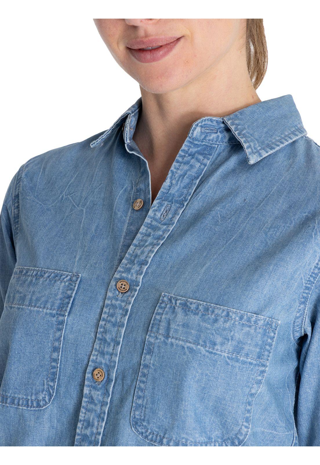 Blusa Algodón Orgánico Celeste Grema Mujer -8