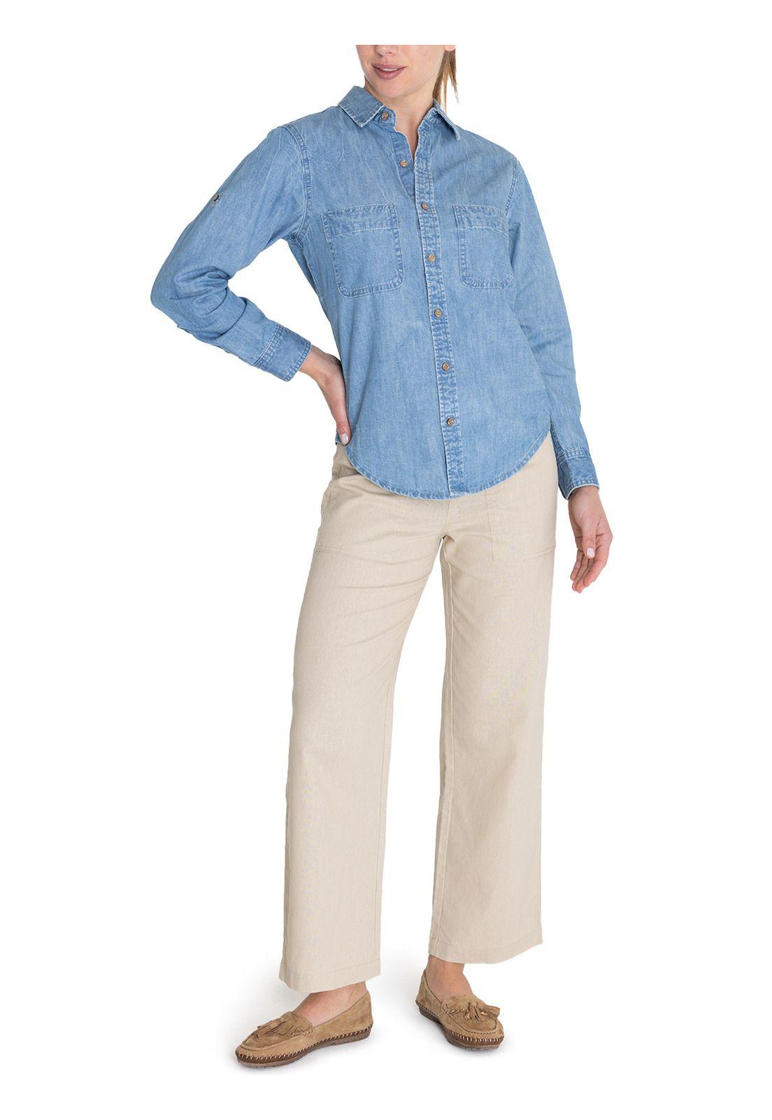 Blusa Algodón Orgánico Celeste Grema Mujer -9