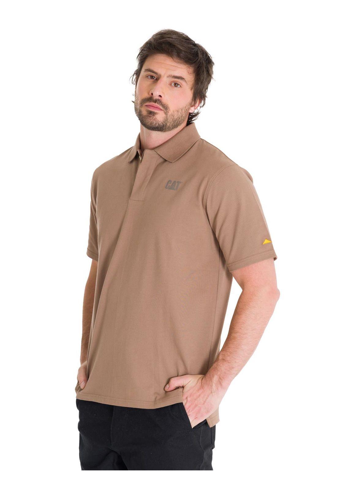 Polera Polo Logo Hombre Café-0