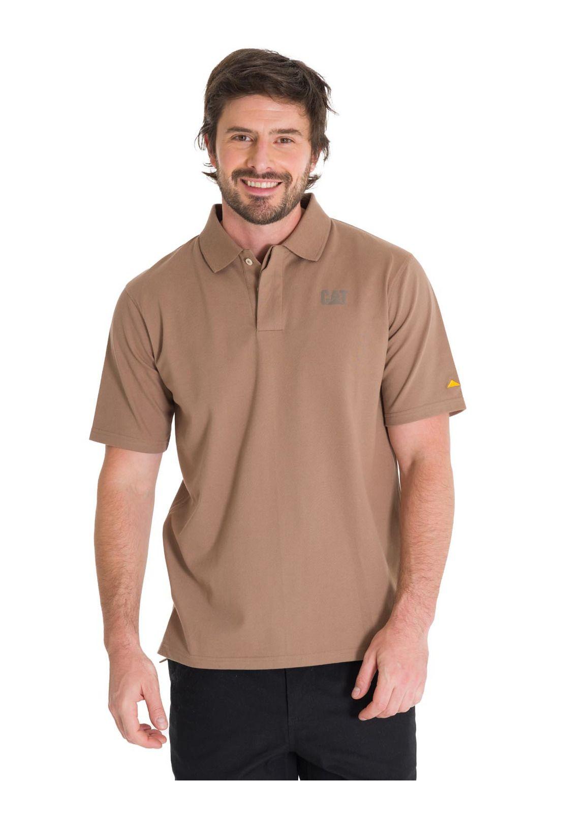Polera Polo Logo Hombre Café-1