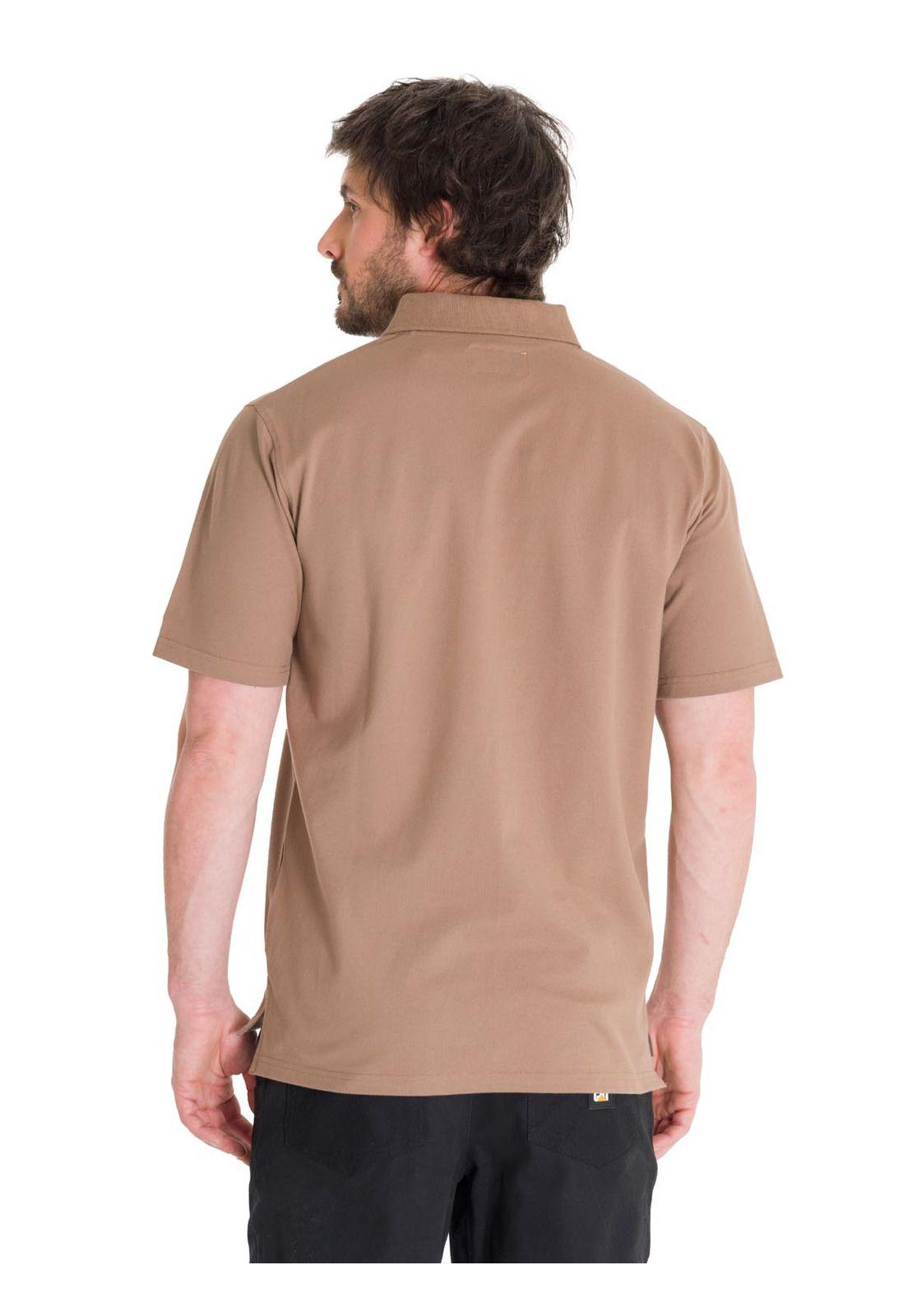 Polera Polo Logo Hombre Café-3