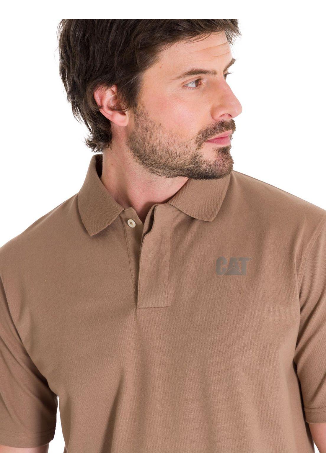 Polera Polo Logo Hombre Café-4