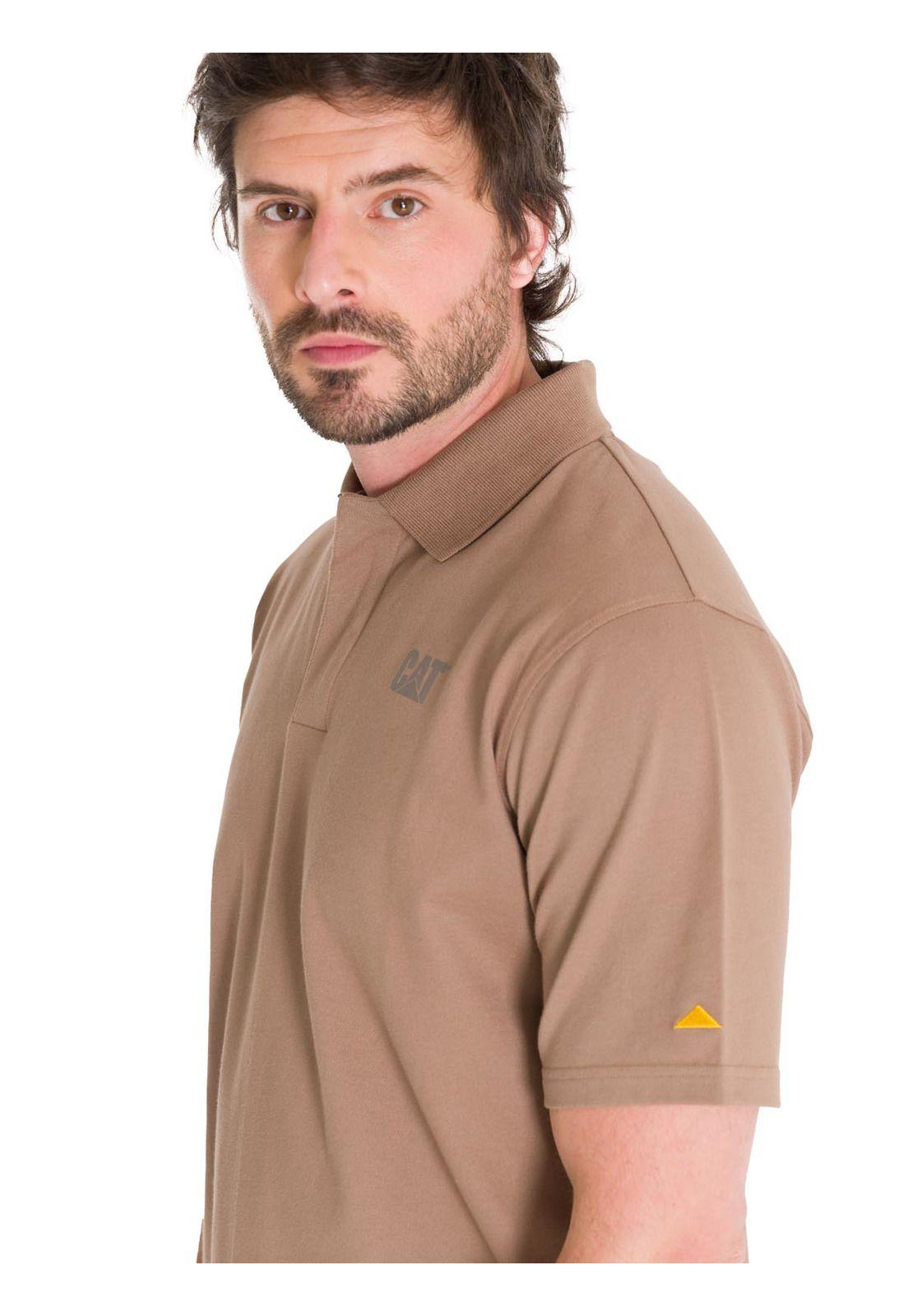 Polera Polo Logo Hombre Café-5