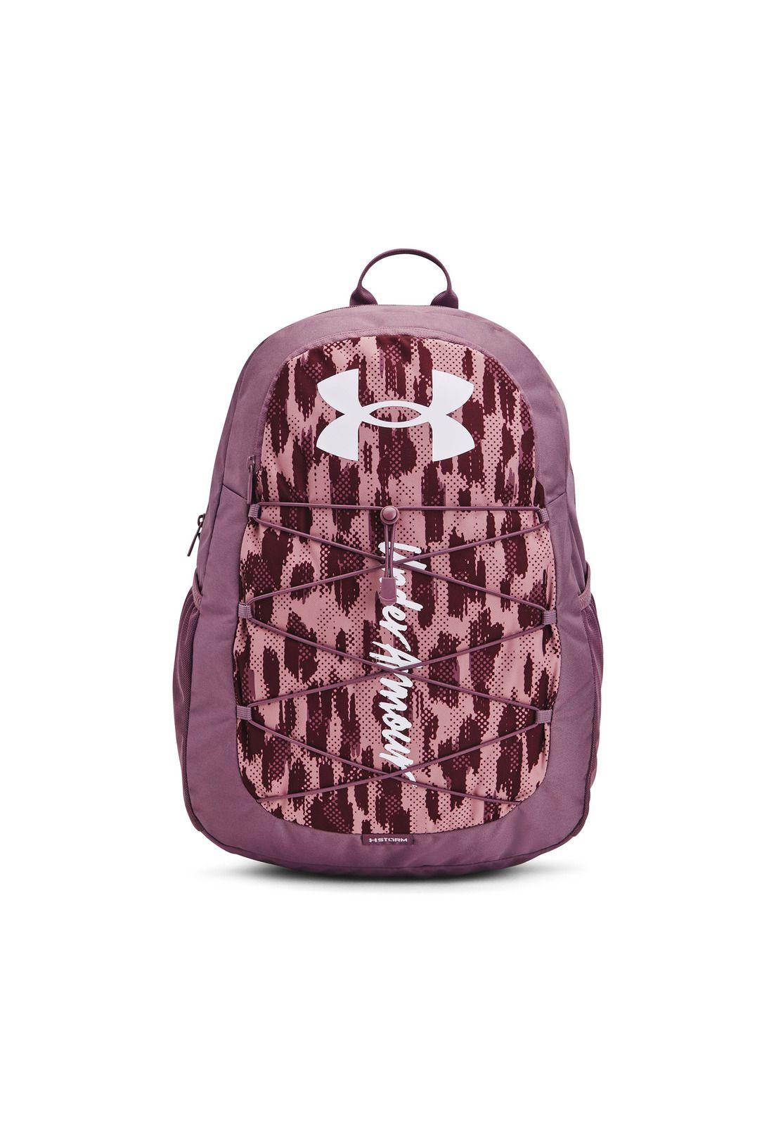 Mochila deportiva UA Hustle Morado Print-0