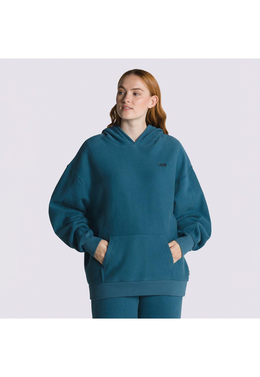 Polerón Con Gorro Comfycush Ls Hoodie Azul Mujer-0