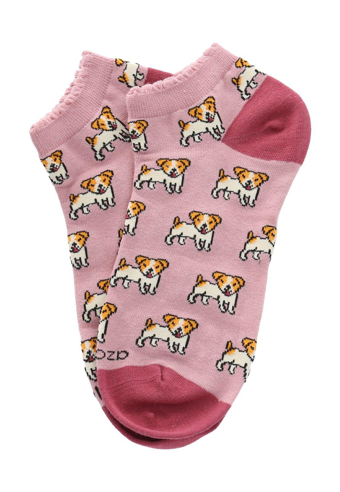 Calcetines  Ped St Dogs Mujer Rosado-2