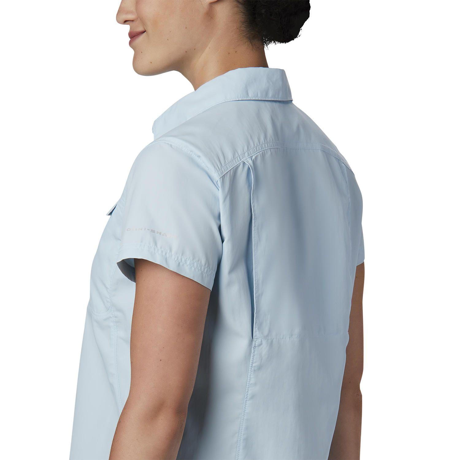 Polera Nylon Mujer Silver Ridge 2 Short Azul-4