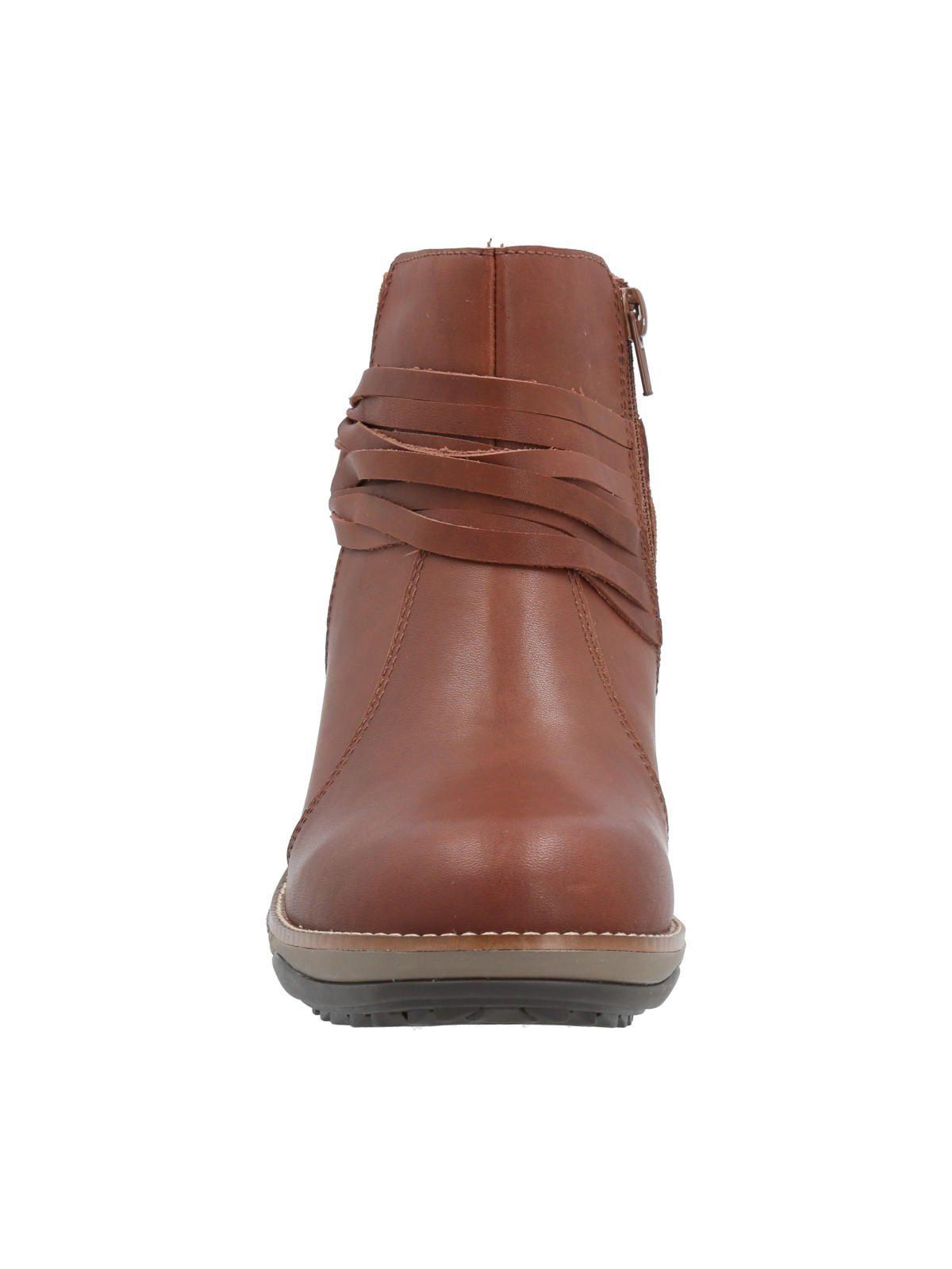 Botín Cuero Mujer Gasly Café-3