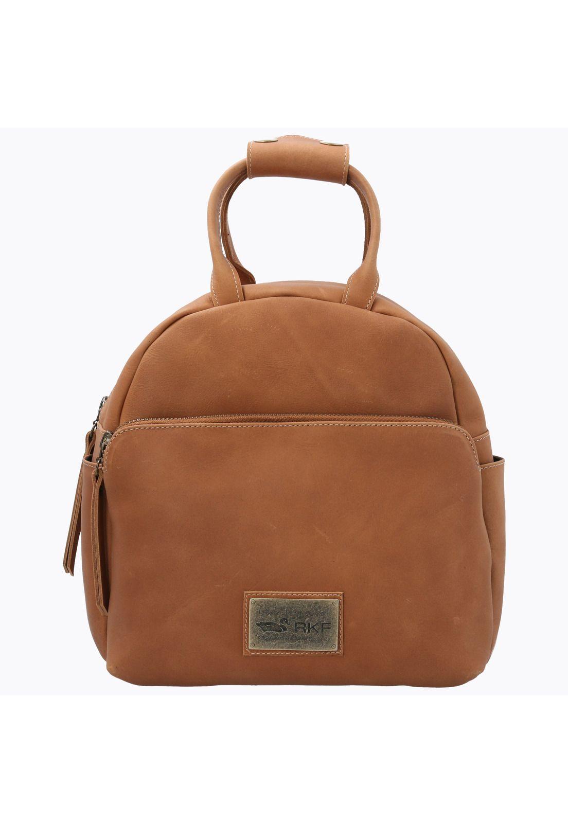 Mochila Cuero Mujer Angie Back Café-0