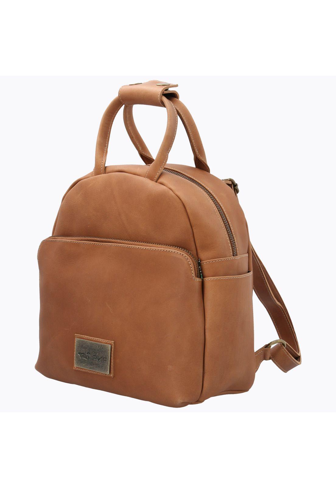 Mochila Cuero Mujer Angie Back Café-1