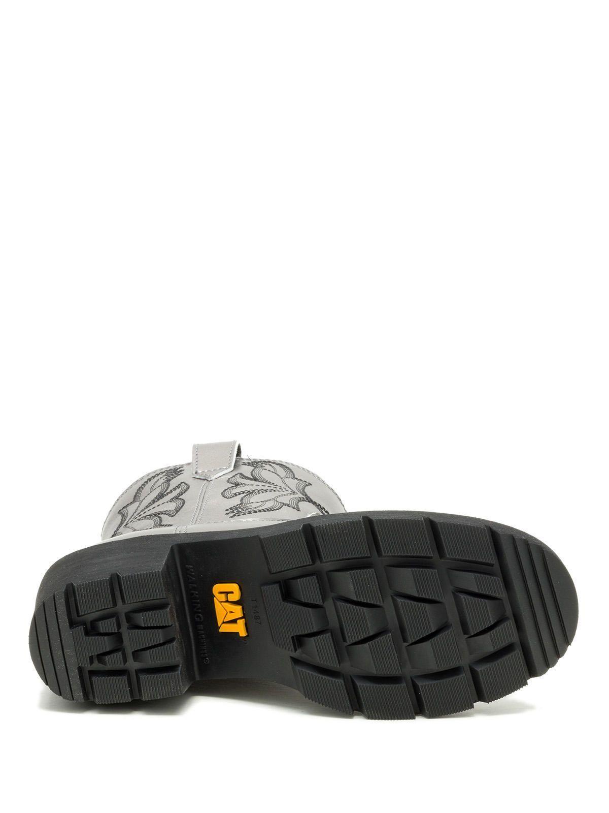 Bota Cuero Mujer Rewrite Frontier Plateado-7