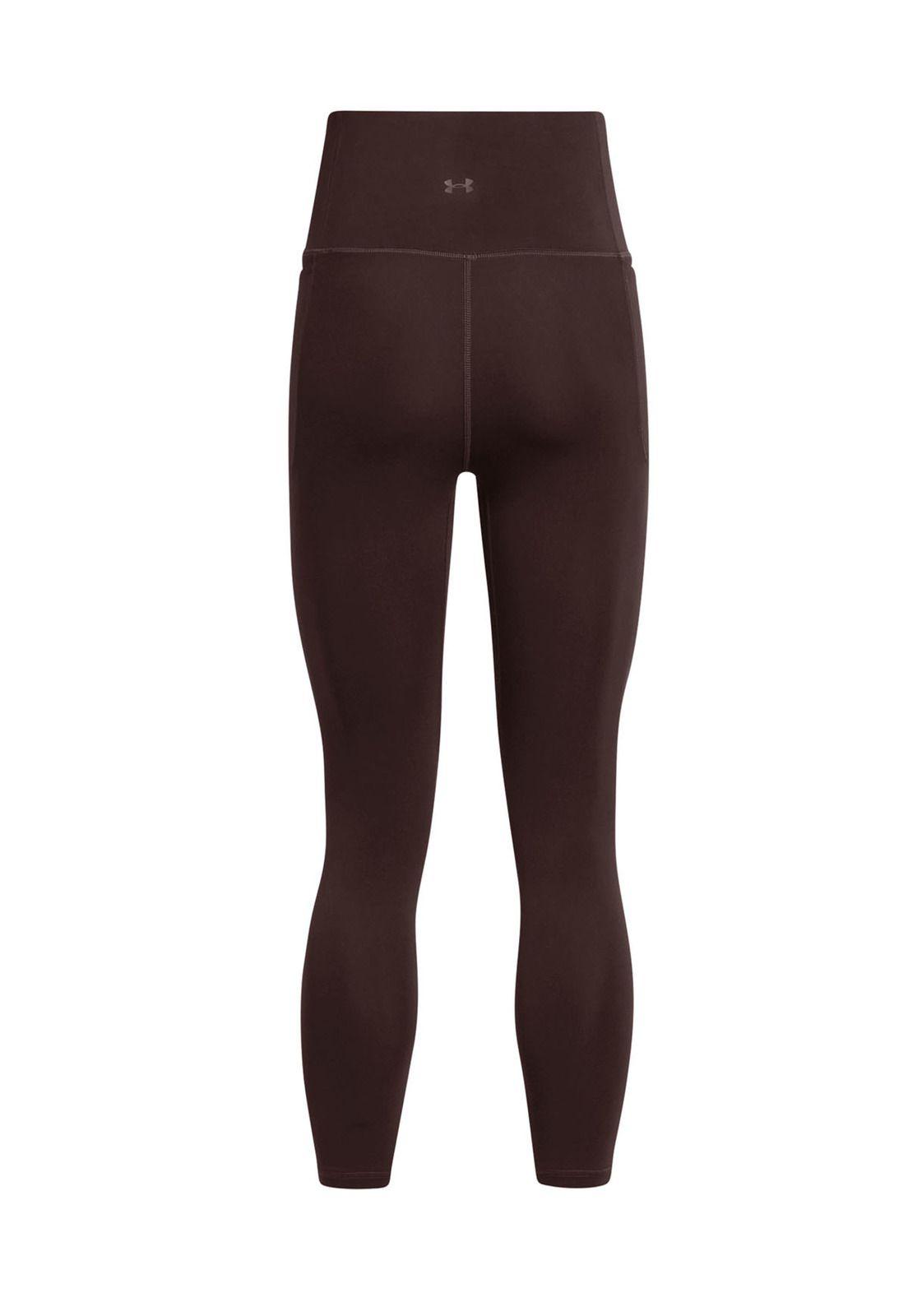 Leggings altos UA Meridian para mujer Café-1
