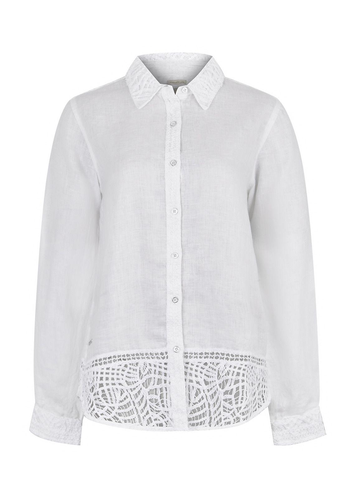 Blusa Lino Orgánico Blanco Pepa Mujer -0