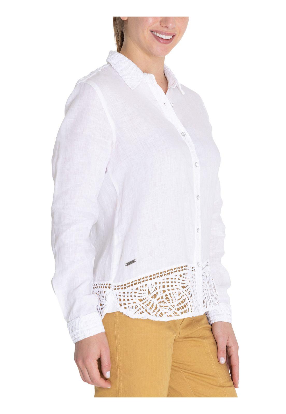 Blusa Lino Orgánico Blanco Pepa Mujer -5
