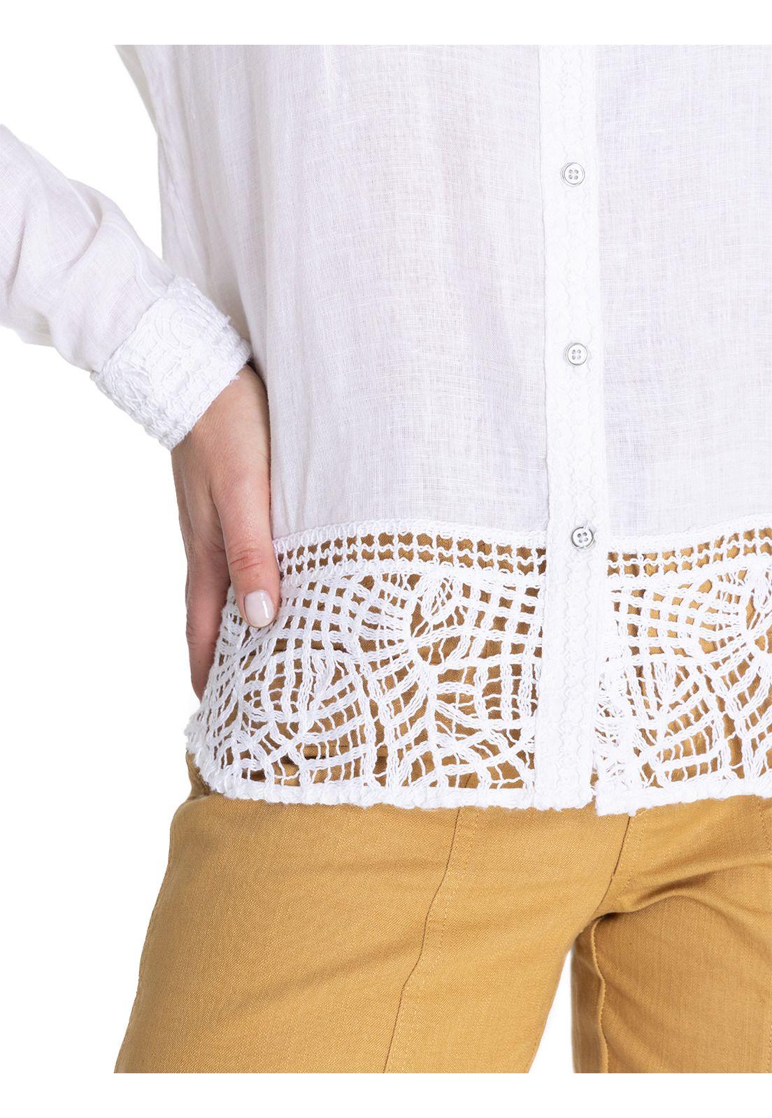 Blusa Lino Orgánico Blanco Pepa Mujer -6