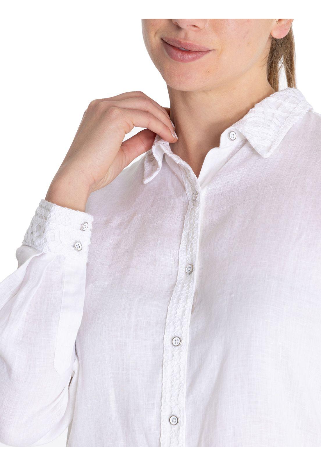 Blusa Lino Orgánico Blanco Pepa Mujer -7