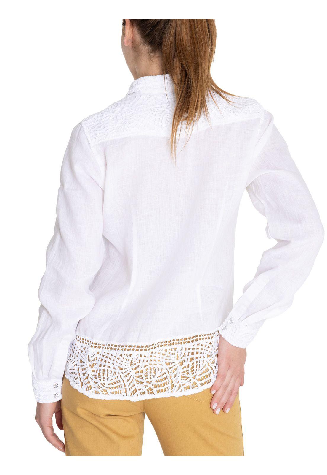 Blusa Lino Orgánico Blanco Pepa Mujer -8