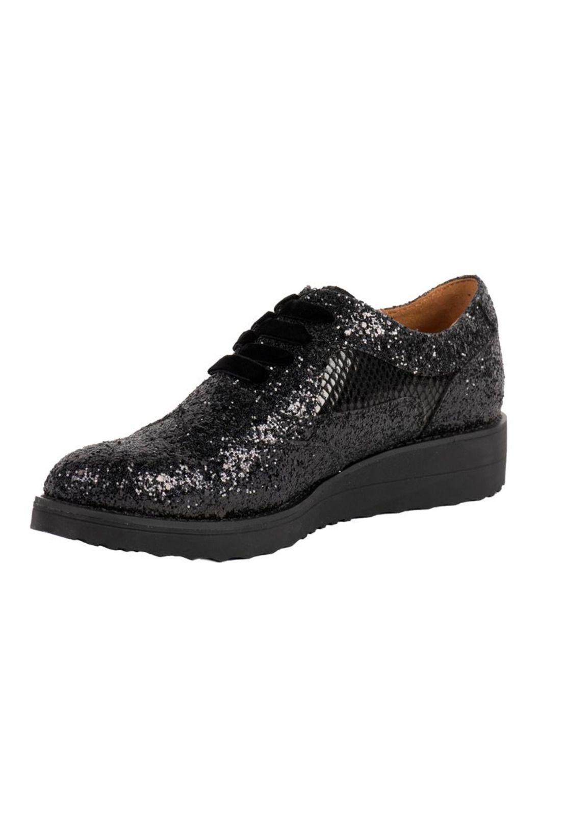 Zapato Glitter Negro-1