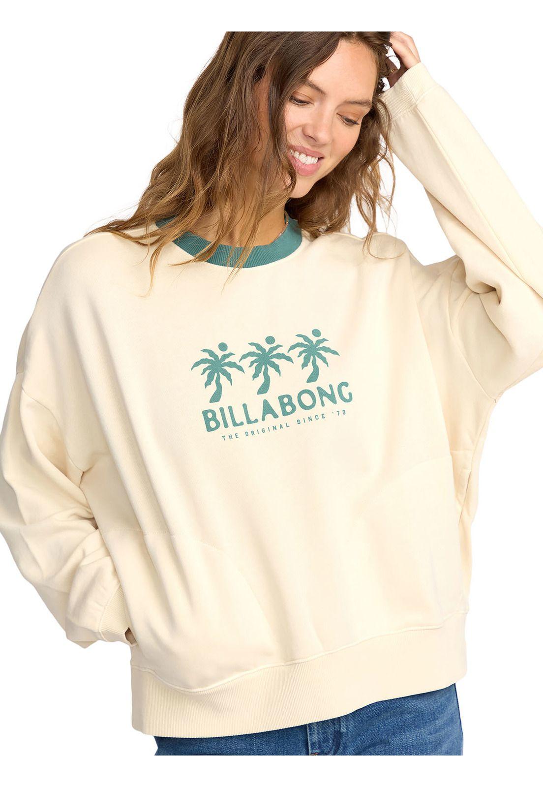 Polerón Mujer Triple palms crew Blanco-3